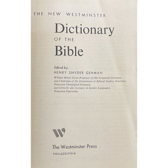 VTG The New Westminster Dictionary of The Bible Hardback - Picture 9 of 11